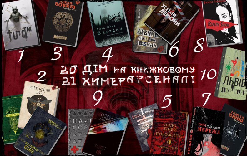 ТОП-10 продажів Дому Химер на Книжковому Арсеналі 2021